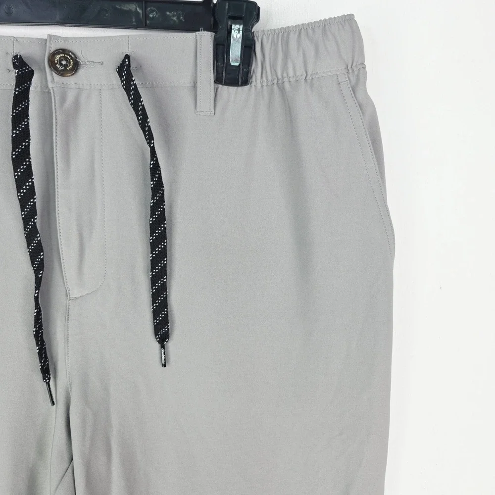 Chubbies Everywear Pants Mens XL Light Gray Elastic Waist Drawstring Golf Chino